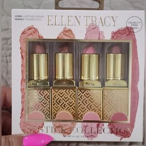 Ellen Tracy Pink And Brown Lipstick Collection 4 Shades Long Lasting